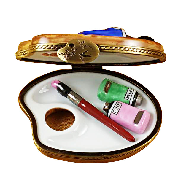 Load image into Gallery viewer, Rochard "Painter's Palette with Paints" Limoges Box