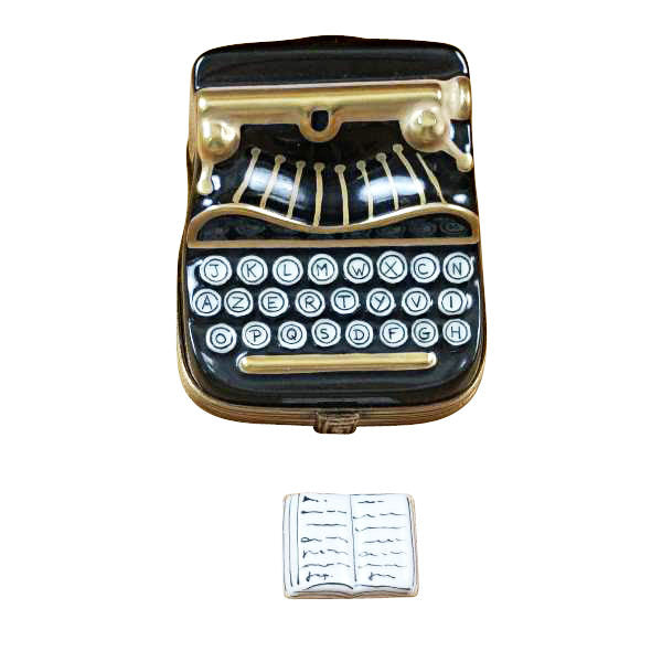 Load image into Gallery viewer, Rochard "Typewriter with Removable Document" Limoges Box
