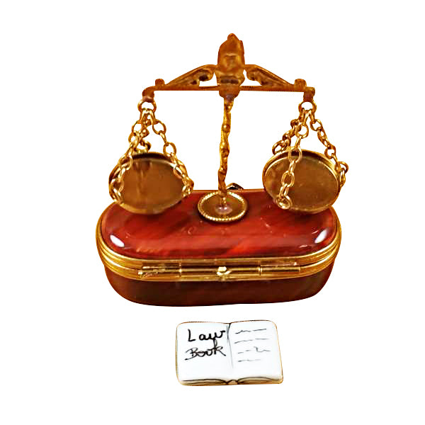 Load image into Gallery viewer, Rochard "Scales of Justice" Limoges Box
