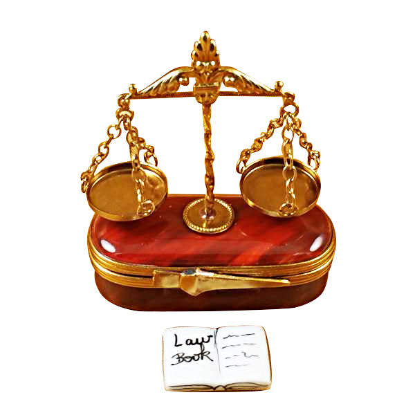 Load image into Gallery viewer, Rochard "Scales of Justice" Limoges Box