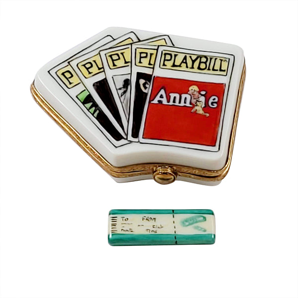 Load image into Gallery viewer, Rochard "Playbill with Removable Ticket" Limoges Box