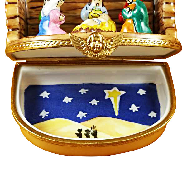 Load image into Gallery viewer, Rochard "Nativity Stable" Limoges Box