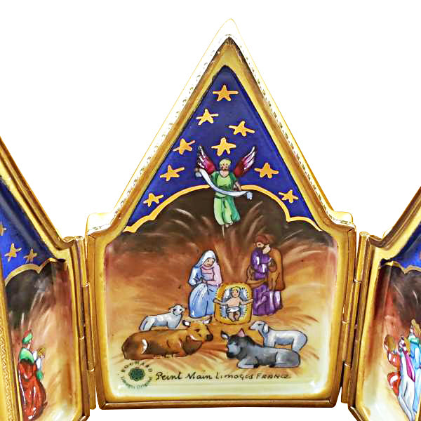 Load image into Gallery viewer, Rochard "Triptych - Nativity" Limoges Box