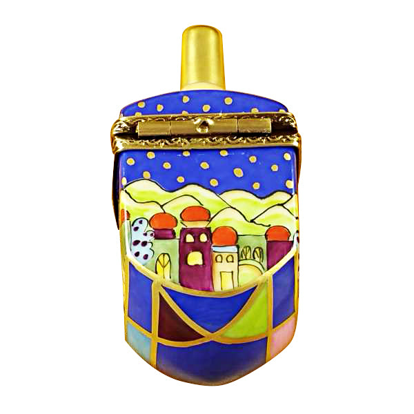 Load image into Gallery viewer, Rochard "Jerusalem Scene Dreidel" Limoges Box