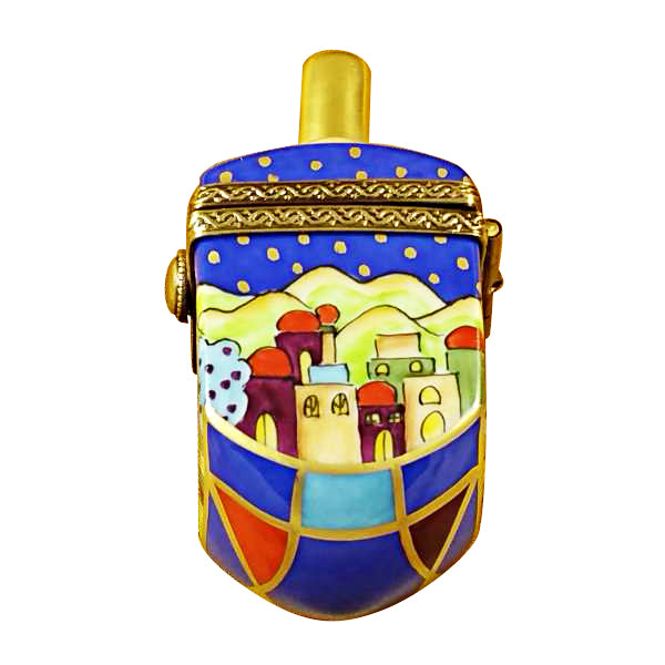 Load image into Gallery viewer, Rochard "Jerusalem Scene Dreidel" Limoges Box