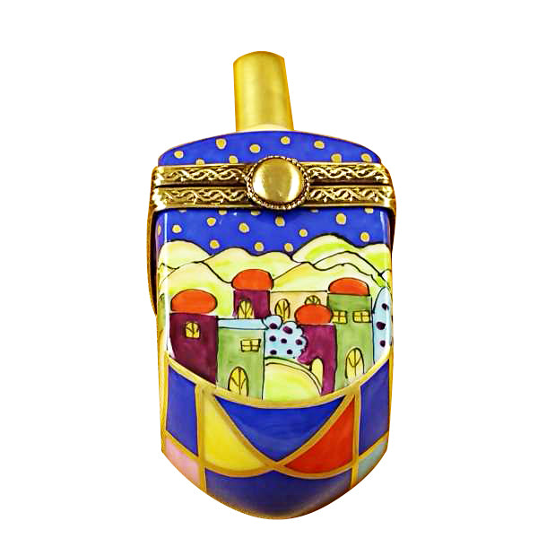 Load image into Gallery viewer, Rochard "Jerusalem Scene Dreidel" Limoges Box