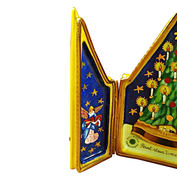 Load image into Gallery viewer, Rochard "Triptych Christmas Tree" Limoges Box