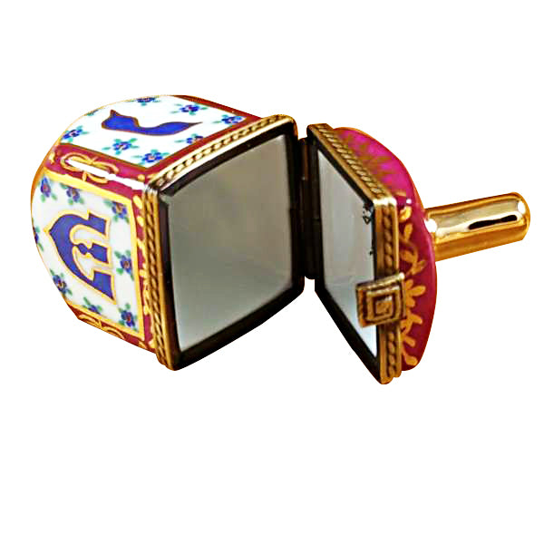 Load image into Gallery viewer, Rochard "Dreidel Blue & Maroon" Limoges Box