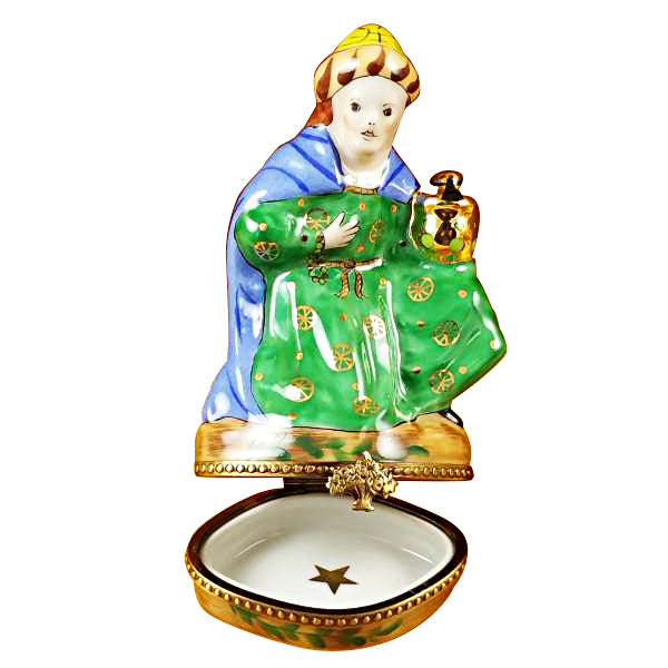 Load image into Gallery viewer, Rochard "Wiseman - Green Coat" Limoges Box