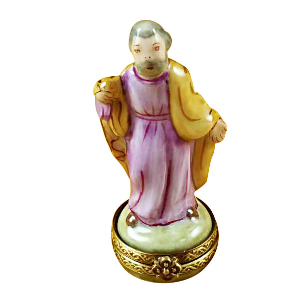 Load image into Gallery viewer, Rochard "Eight Piece Mini Hinged Nativity With Porcelain Stable" Limoges Box