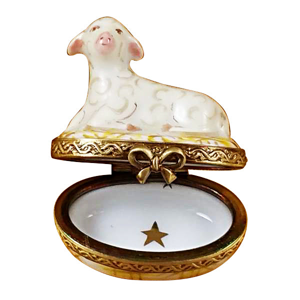 Load image into Gallery viewer, Rochard "Eight Piece Mini Hinged Nativity With Porcelain Stable" Limoges Box