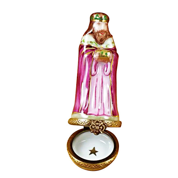 Load image into Gallery viewer, Rochard "Eight Piece Mini Hinged Nativity With Porcelain Stable" Limoges Box