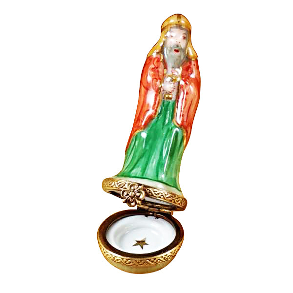 Load image into Gallery viewer, Rochard "Eight Piece Mini Hinged Nativity With Porcelain Stable" Limoges Box