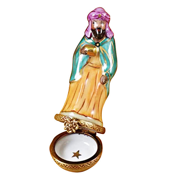 Load image into Gallery viewer, Rochard "Eight Piece Mini Hinged Nativity With Porcelain Stable" Limoges Box