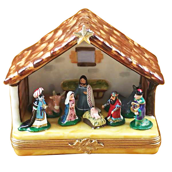 Load image into Gallery viewer, Rochard "Large Nativity" Limoges Box