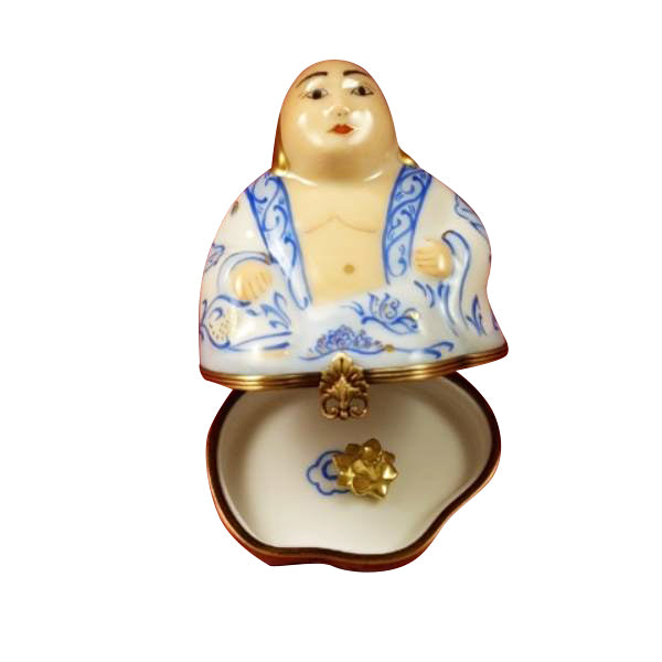 Load image into Gallery viewer, Rochard "Buddha with Removable Gold Lotus Flower" Limoges Box