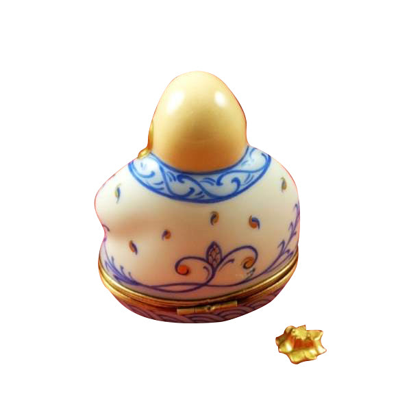 Load image into Gallery viewer, Rochard "Buddha with Removable Gold Lotus Flower" Limoges Box