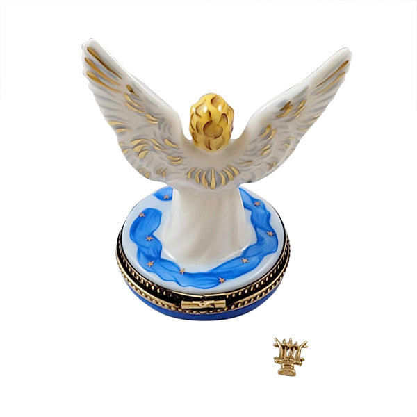 Load image into Gallery viewer, Rochard "Angel Gabriel with Brass Instrument" Limoges Box