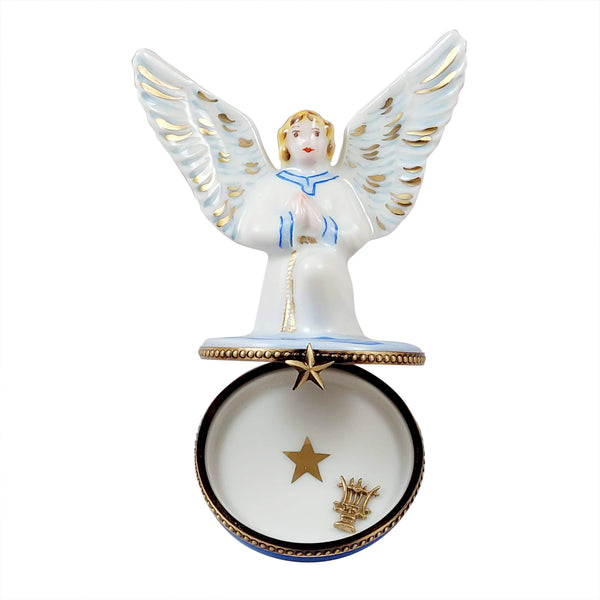 Load image into Gallery viewer, Rochard "Angel Gabriel with Brass Instrument" Limoges Box