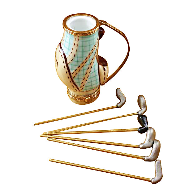 Load image into Gallery viewer, Rochard "Golf Bag with Six Removable Clubs" Limoges Box