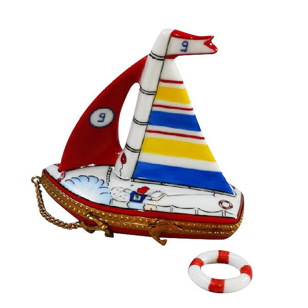 Load image into Gallery viewer, Rochard "Sailboat" Limoges Box