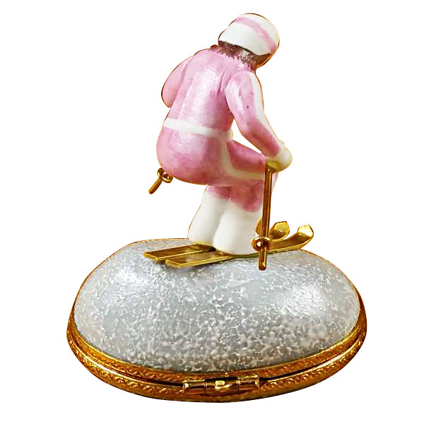 Load image into Gallery viewer, Rochard "Woman Skier on Mountain" Limoges Box