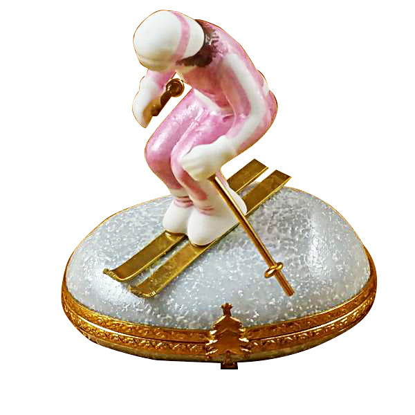 Load image into Gallery viewer, Rochard "Woman Skier on Mountain" Limoges Box