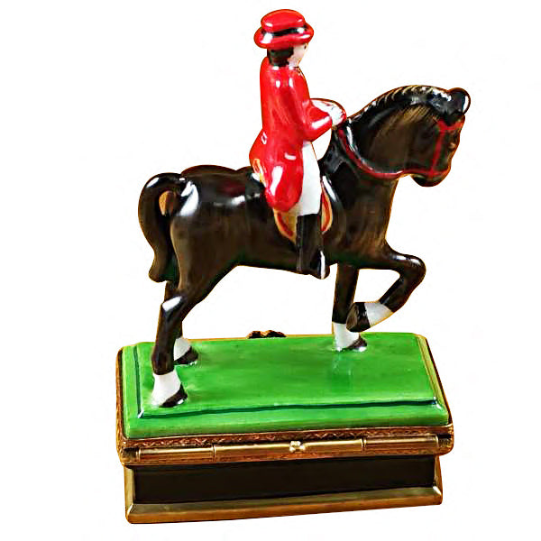 Load image into Gallery viewer, Rochard "Horse with Rider - Dressage" Limoges Box