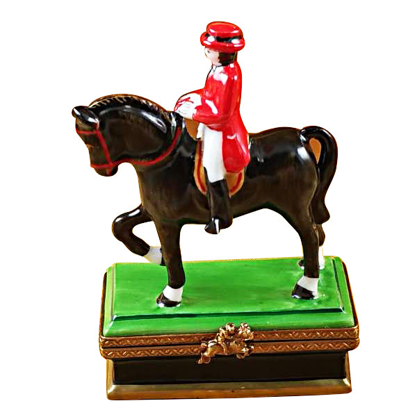 Load image into Gallery viewer, Rochard "Horse with Rider - Dressage" Limoges Box