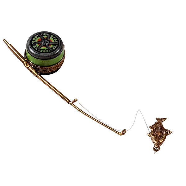 Load image into Gallery viewer, Rochard "Fly Fishing Rod with Fish" Limoges Box