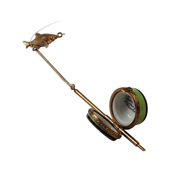 Load image into Gallery viewer, Rochard "Fly Fishing Rod with Fish" Limoges Box