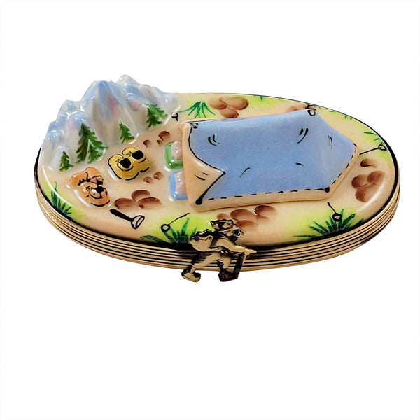Load image into Gallery viewer, Rochard "Camping Tent" Limoges Box