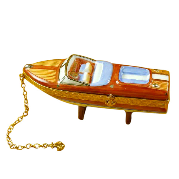 Load image into Gallery viewer, Rochard "7361 Run Speed Boat" Limoges Box