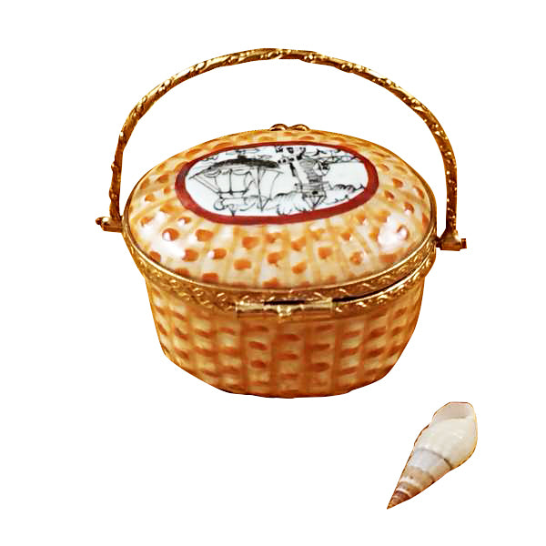 Load image into Gallery viewer, Rochard "Nantucket Basket with Lighthouse" Limoges Box