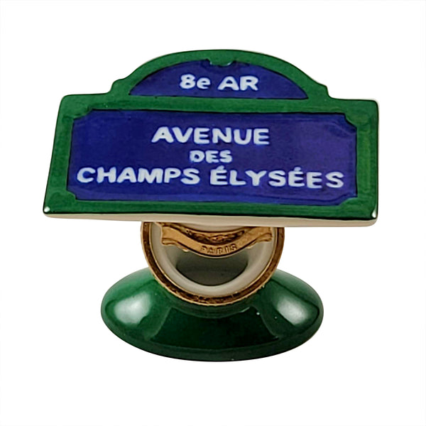 Load image into Gallery viewer, Rochard "Champs Elysee Street Sign" Limoges Box