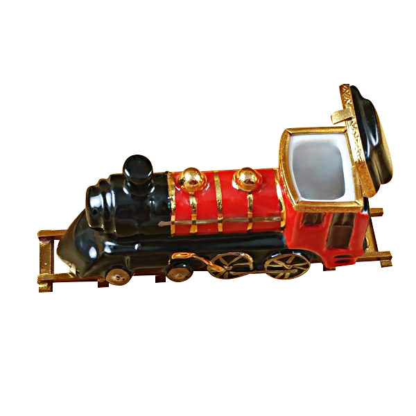Load image into Gallery viewer, Rochard "Locomotive / Train on Brass Track" Limoges Box