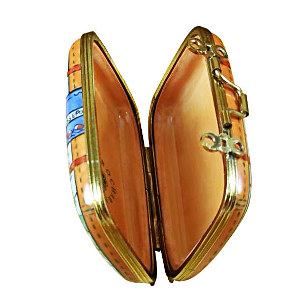 Load image into Gallery viewer, Rochard "Suitcase with Maps" Limoges Box