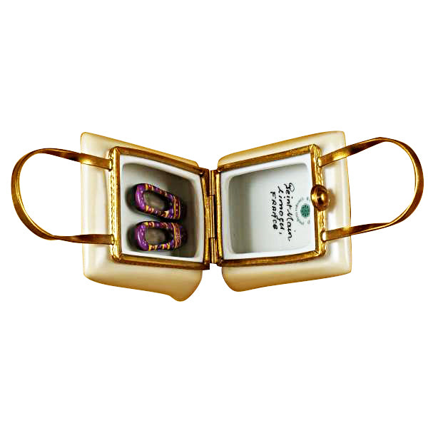 Load image into Gallery viewer, Rochard "Istanbul Turkey Shopping Bag with Removable Turkish Slippers" Limoges Box