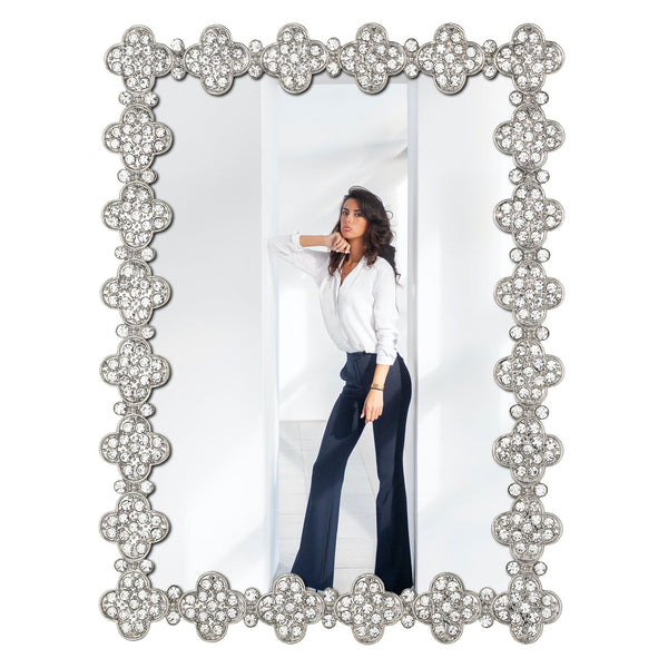 Load image into Gallery viewer, Olivia Riegel Silver Pavé Clover 5" x 7" Frame