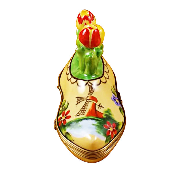 Load image into Gallery viewer, Rochard "Dutch Clog with Tulips" Limoges Box