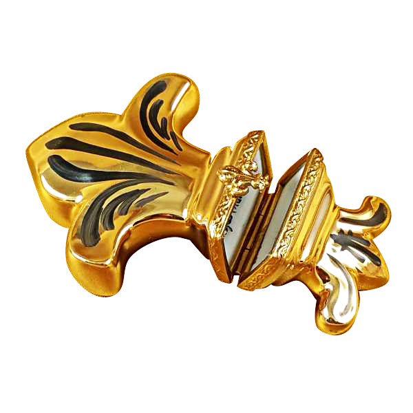 Load image into Gallery viewer, Rochard "Fleur de Lys - Gold" Limoges Box