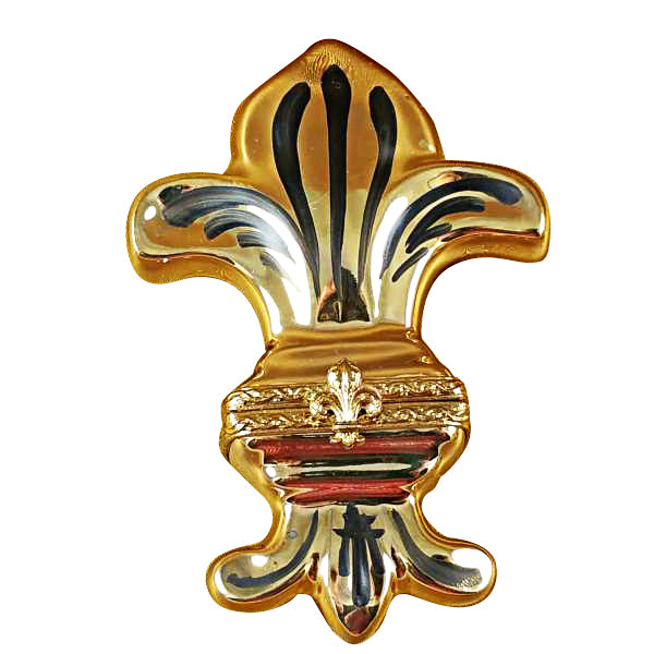 Load image into Gallery viewer, Rochard "Fleur de Lys - Gold" Limoges Box