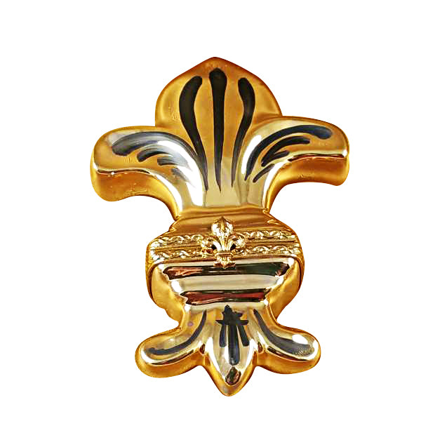 Load image into Gallery viewer, Rochard "Fleur de Lys - Gold" Limoges Box