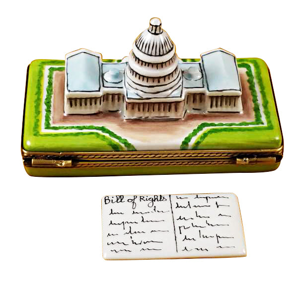 Load image into Gallery viewer, Rochard "Capitol Dome with Removable Bill of Rights" Limoges Box