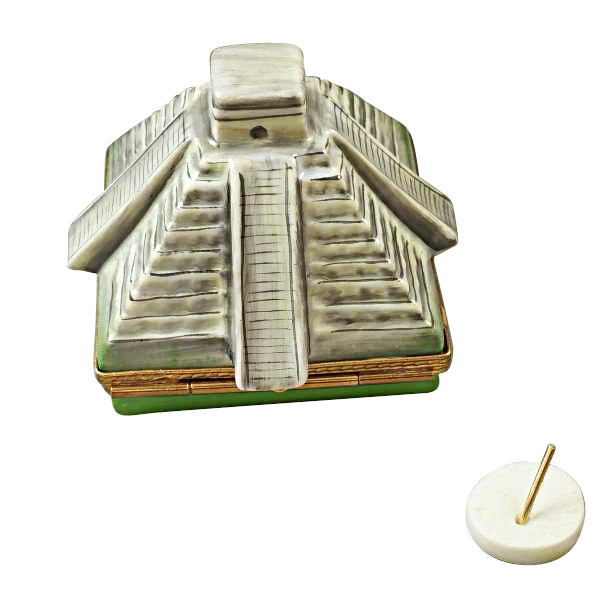 Load image into Gallery viewer, Rochard "Mayan Pyramid with Removable Sundial" Limoges Box