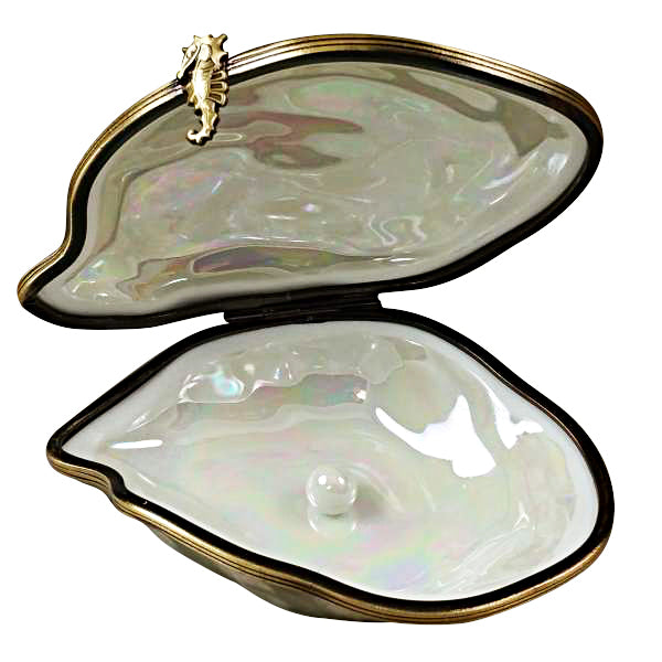 Load image into Gallery viewer, Rochard "Oyster with Pearl Inside" Limoges Box