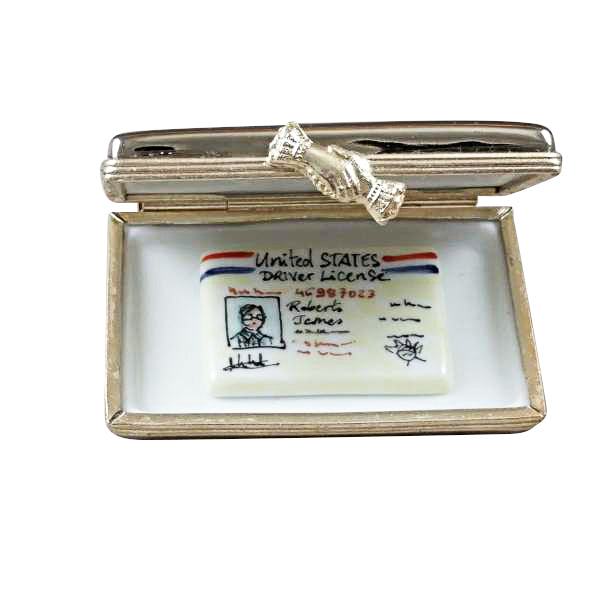 Load image into Gallery viewer, Rochard "Texas License Plate with Removable Driver's License" Limoges Box