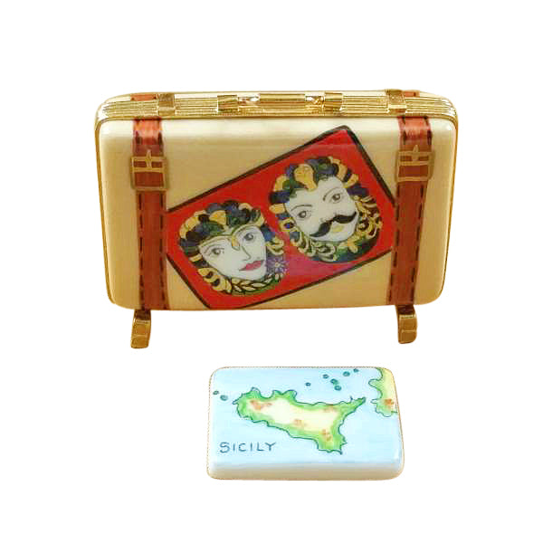 Load image into Gallery viewer, Rochard "Sicily Suitcase" Limoges Box