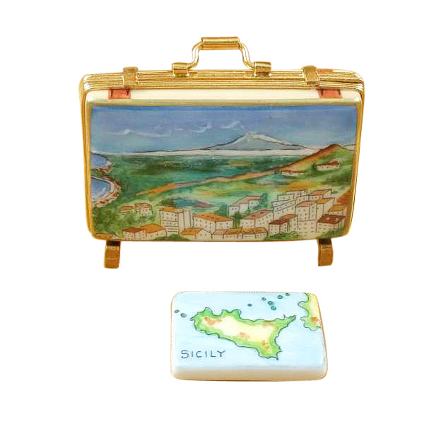 Load image into Gallery viewer, Rochard "Sicily Suitcase" Limoges Box