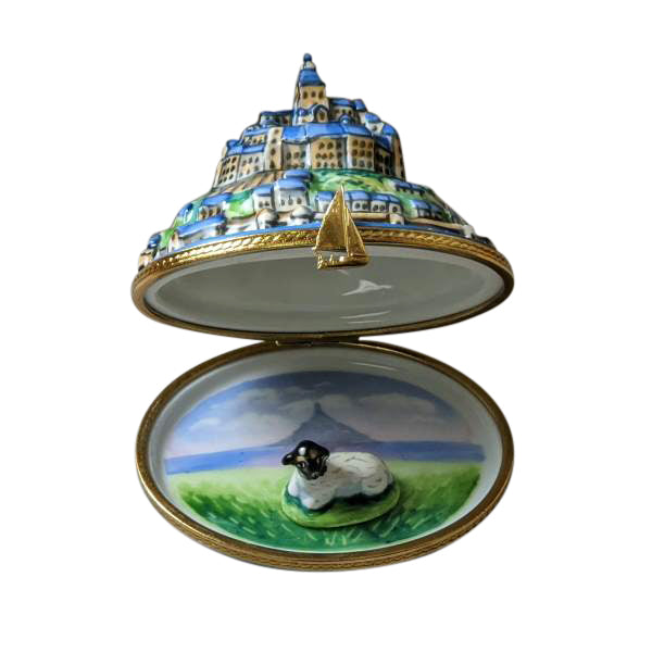 Load image into Gallery viewer, Rochard "Mount Saint Michele With Removable Lamb" Limoges Box